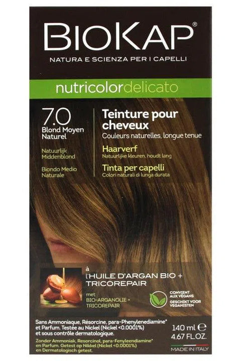 Biokap Nutricolor Delicato 7.0 Blond Moyen Naturel