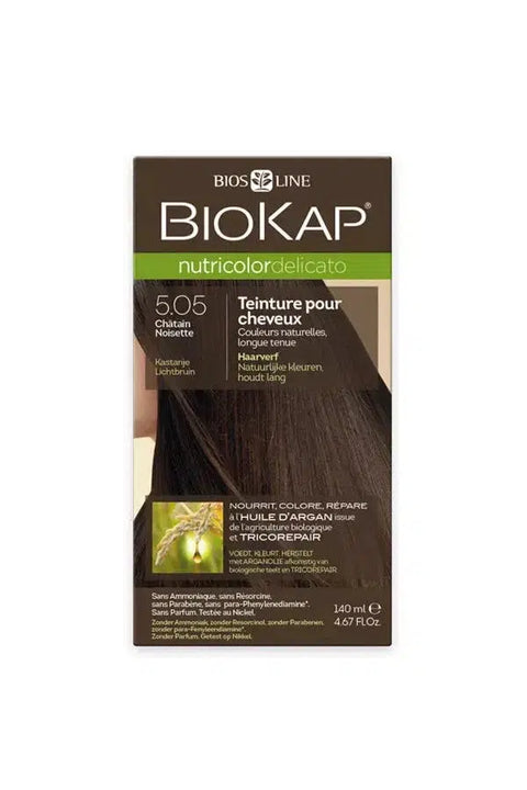 Biokap Nutricolor Delicato Hair Dye 5.05 Châtain Noisette 140ml