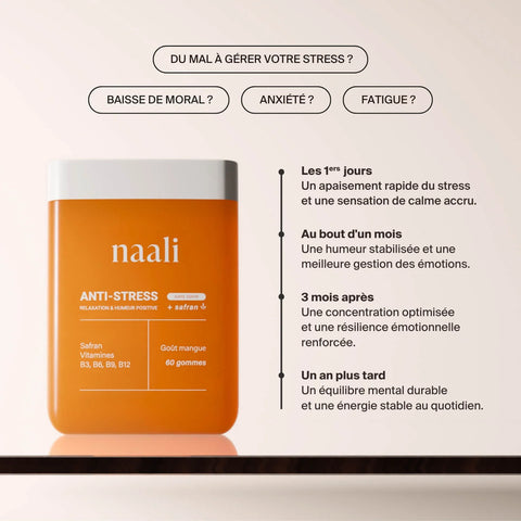 Naali Anti-Stress au Safran - 60 gommes